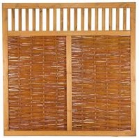 VESUV Weidengeflechtzaun 180 x 180 cm, braun gebeizte Weide