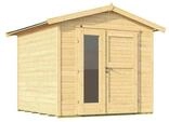Weka Gartenhaus 224 A inkl. moderner Design-Doppelt&uuml;r - 21 mm naturbelassen