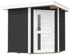 Weka 21 mm Gartenhaus 229 A Eckhaus inkl. moderner Design-Einzelt&uuml;r anthrazit