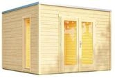 Weka Design Gartenhaus P 285 mit Panorama-Glast&uuml;ren - 28 mm naturbelassen 300...