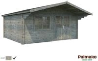 Palmako Gartenhaus Britta 19,7 m&sup2; - 40 mm Grau tauchimpr&auml;gniert