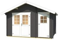 Weka Gartenhaus 253 graphitgrau/wei&szlig; - 28 mm Gartenhaus 253 Gr. 2 (370 x 250...