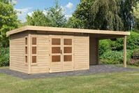Karibu Gartenhaus Kastorf 7 mit Fensterecke - inkl. 3,20m Schleppdach und...