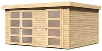 Karibu Gartenhaus M&uuml;hlentrup 3 Zweiraumhaus - 19 mm-404 x 332,5 cm- naturbelassen