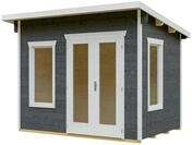 Skan Holz 28 mm Gartenhaus Solna schiefergrau