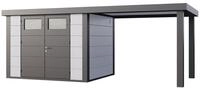 Telluria Metallger&auml;tehaus Classico 3024 mit 280 cm Seitendach wei&szlig; Seitendach...