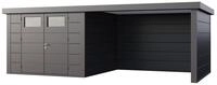 Telluria Metallger&auml;tehaus Classico 3030 mit Lounge Anbau granitgrau/anthrazit