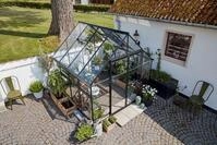 Juliana Gew&auml;chshaus Qube 8 - 6,3 m&sup2; (Gr. 1) 3 mm Sicherheitsglas schwarz