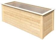 Karibu Hochbeet 2 - 1510 l Fassungsverm&ouml;gen 28 mm Wandst&auml;rke-naturbelassen