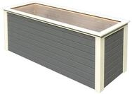 Karibu Hochbeet 2 - 1510 l Fassungsverm&ouml;gen 28 mm Wandst&auml;rke-terragrau