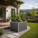 KGT Aluminium Hochbeet 130 - Profile pressblank - B1,21 x T0,91 x H0,77 m - 700...