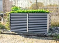 Vitavia Hochbeet Meta 96 x 188 cm rechteckig - 950/1300 l 86 cm Granitgrau mit