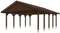 Skan Holz Wallgau - Satteldach Doppelcarport Breite 620 cm Gr. 2 - 620 x 750 cm