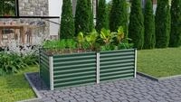 Vitavia Hochbeet Meta 96 x 188 cm rechteckig - 950/1300 l 63 cm Seegrasgr&uuml;n mit
