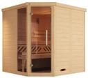 Weka Premium Massivholz-Elementsauna Kemi Eck 1 mit Glast&uuml;r/Fenster inkl.