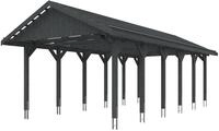 Skan Holz Wallgau - Satteldach Einzelcarport Breite 430 cm Gr. 3 - 430 x 900 cm