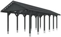 Skan Holz Wallgau - Satteldach Einzelcarport Breite 380 cm Gr. 3 - 380 x 900 cm