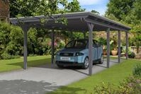 Skan Holz Emsland - Flachdach Carport aus Leimholz 404 cm Holzcarport