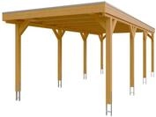 Skan Holz Grunewald - Flachdach Carport aus Leimholz Breite 321 cm Gr. 2 - 321...