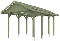 Skan Holz Wallgau - Satteldach Einzelcarport Breite 380 cm Gr. 1 - 380 x 600 cm