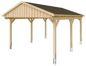 Skan Holz Fichtelberg - Satteldach Einzelcarport Breite 317 cm Gr. 1 - 423 x 566 cm