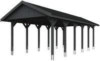 Skan Holz Wallgau - Satteldach Einzelcarport Breite 430 cm Gr. 3 - 430 x 900 cm