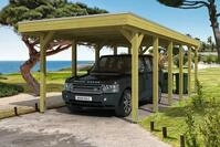 Skan Holz Friesland Einzelcarport - Breite 314 cm Nadelholz-Gr. 3 - 314 x 860...