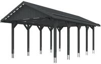 Skan Holz Wallgau - Satteldach Einzelcarport Breite 430 cm Gr. 2 - 430 x 750 cm