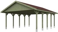 Skan Holz Wallgau - Satteldach Doppelcarport Breite 620 cm Gr. 2 - 620 x 750 cm