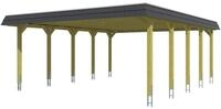 Skan Holz Spreewald - Walmdach Doppelcarport Breite 585 cm Gr. 2 - 585 x 741 cm...