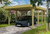 Skan Holz Friesland Einzelcarport - Breite 397 cm Nadelholz-Gr. 1 - 397 x 555...