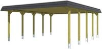 Skan Holz Spreewald - Walmdach Doppelcarport Breite 585 cm Gr. 2 - 585 x 741 cm...