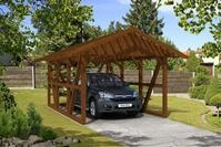Skan Holz Schwarzwald Einzel 424x600cm Dachlattung nussbaum mit R&uuml;ckwand...