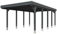 Skan Holz Friesland - Flachdach Einzelcarport Profil - Breite 397 cm Nadelholz Gr. 2