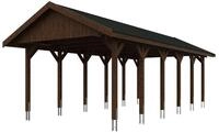 Skan Holz Wallgau - Satteldach Einzelcarport Breite 430 cm Gr. 3 - 430 x 900 cm