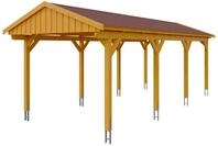 Skan Holz Fichtelberg - Satteldach Einzelcarport Breite 317 cm Gr. 2 - 317 x 808 cm