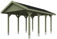 Skan Holz Wallgau - Satteldach Einzelcarport Breite 380 cm Gr. 1 - 380 x 600 cm