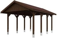 Skan Holz Wallgau - Satteldach Einzelcarport Breite 430 cm Gr. 1 - 430 x 600 cm