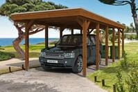Skan Holz Friesland Einzelcarport - Breite 314 cm Nadelholz-Gr. 3 - 314 x 860...