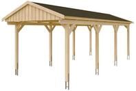 Skan Holz Fichtelberg - Satteldach Einzelcarport Breite 317 cm Gr. 2 - 317 x...