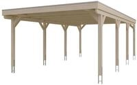 Skan Holz Grunewald - Flachdach Carport aus Leimholz Breite 427 cm Gr. 2 - 427...