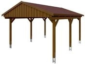 Skan Holz Fichtelberg - Satteldach Einzelcarport Breite 317 cm Gr. 1 - 423 x...