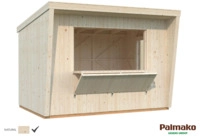 Palmako Marktstand Kira 7,7 m&sup2; - 16 mm naturbelassen