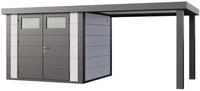 Telluria Metallger&auml;tehaus Classico 2724 mit 280 cm Seitendach wei&szlig; Seitendach 280