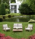 Garden Pleasure Lounge-Set SAN MATEO, Eukalyptus / Polyrattan / Kissen 100 %