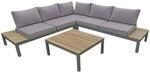 Garden Pleasure Lounge-Set VALENTINA, Aluminium Anthrazit / Nonwood / Kissen 100 %