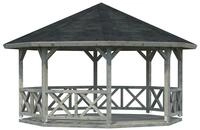 Palmako Pavillon Betty 25,0 m&sup2; Grau tauchimpr&auml;gniert
