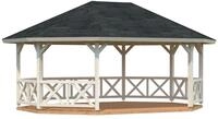 Palmako Pavillon Betty 25,0 m&sup2; Transparent tauchimpr&auml;gniert