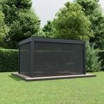 Ximax Seitenmarkise f&uuml;r Lamellendach Pergola Shade 400 cm dunkelgrau / dunkelgrau