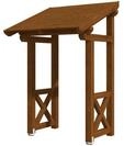 Skan Holz Pultdach Vordach Potsdam-Typ 4 nussbaum